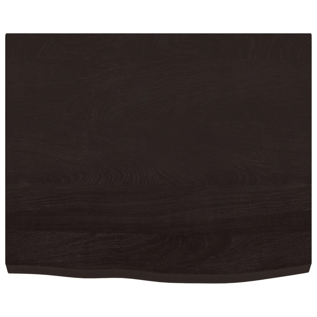Piano Bagno Marrone Scuro 60x60x(2-4)cm Legno Massello Trattato