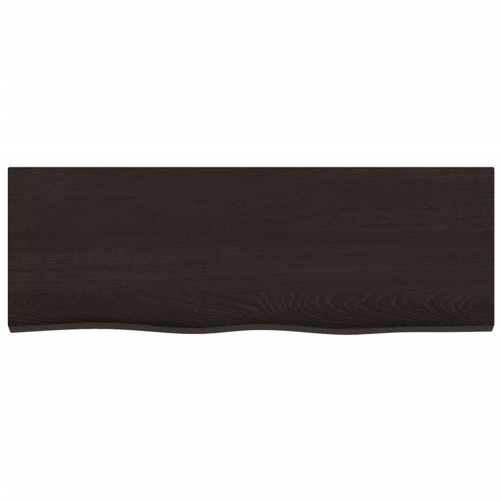 Piano Bagno Marrone Scuro 80x30x2 cm Legno Massello Trattato
