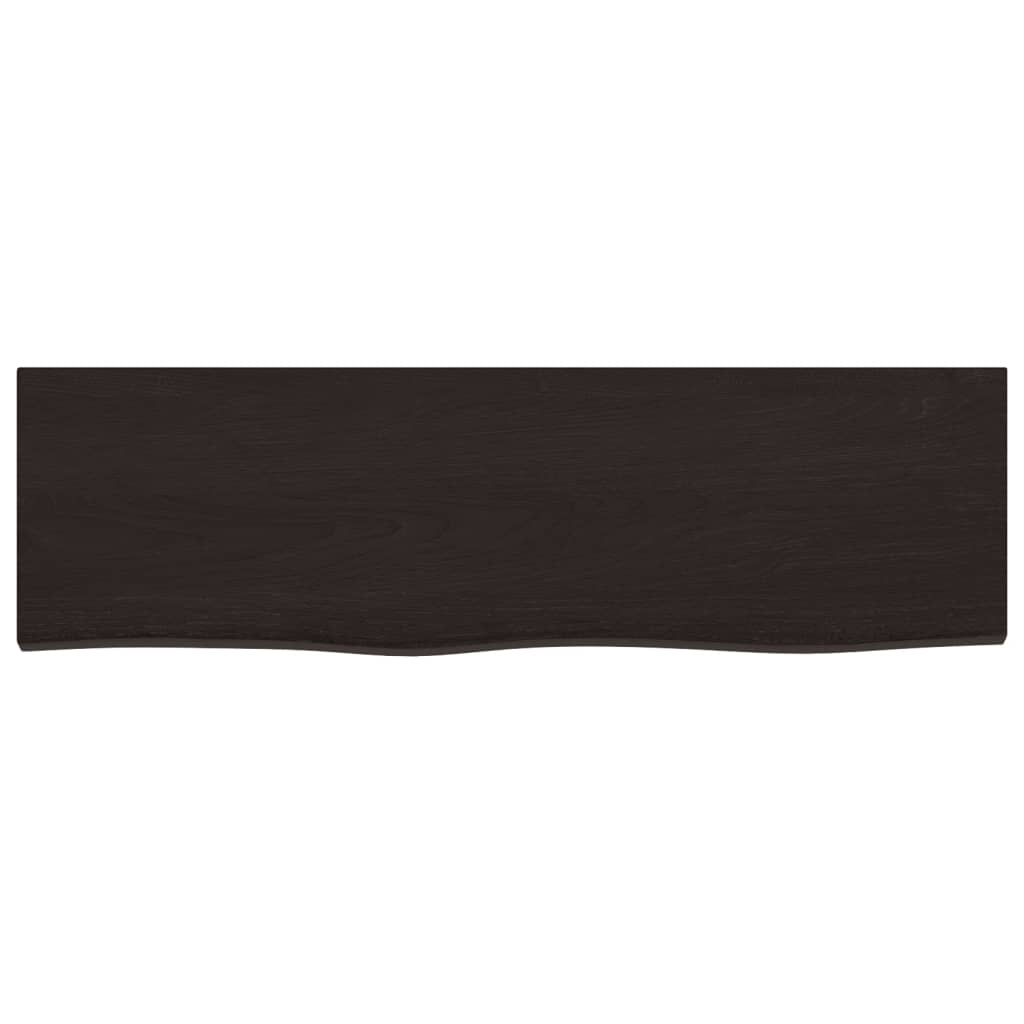 Piano Bagno Marrone Scuro 100x30x(2-4)cm Legno Trattato