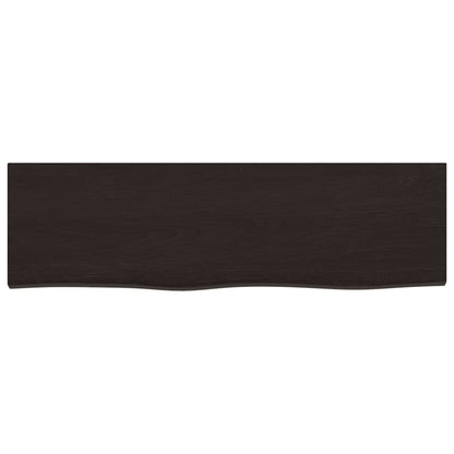 Piano Bagno Marrone Scuro 100x30x(2-4)cm Legno Trattato