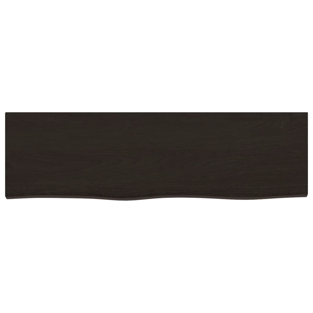 Piano Bagno Marrone Scuro 100x30x(2-6)cm Legno Trattato