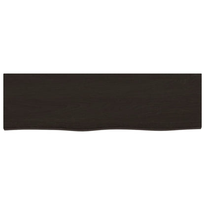 Piano Bagno Marrone Scuro 100x30x(2-6)cm Legno Trattato