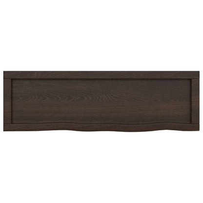 Piano Bagno Marrone Scuro 100x30x(2-6)cm Legno Trattato