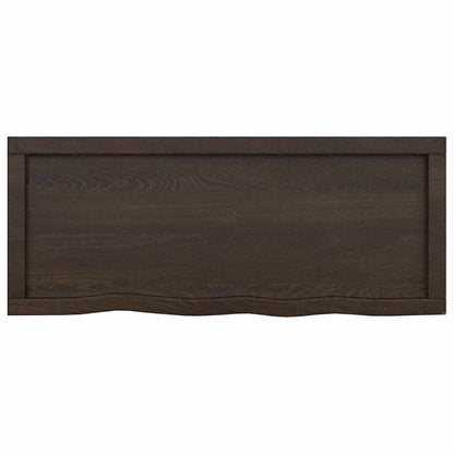Piano Bagno Marrone Scuro 100x40x(2-6)cm Legno Trattato
