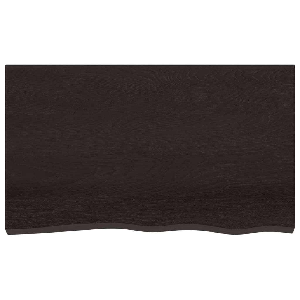 Piano Bagno Marrone Scuro 100x60x(2-4)cm Legno Trattato
