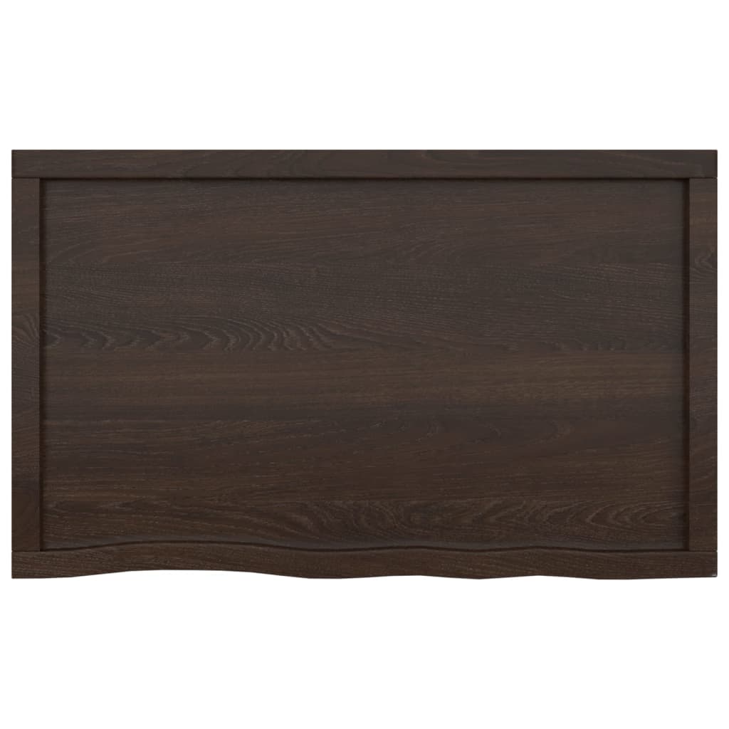 Piano Bagno Marrone Scuro 100x60x(2-4)cm Legno Trattato