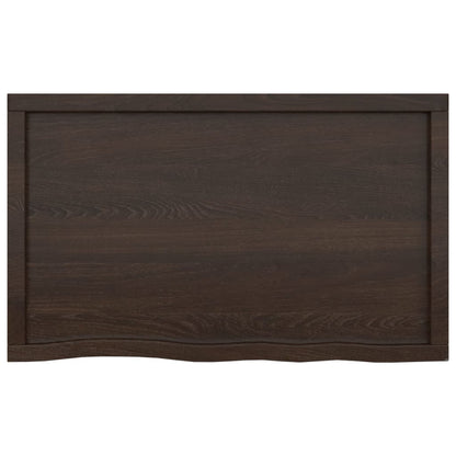 Piano Bagno Marrone Scuro 100x60x(2-4)cm Legno Trattato