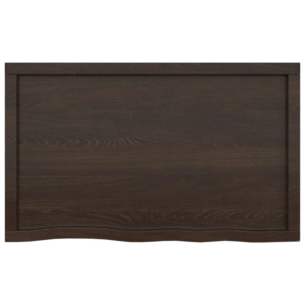 Piano Bagno Marrone Scuro 100x60x(2-6) cm Legno Trattato