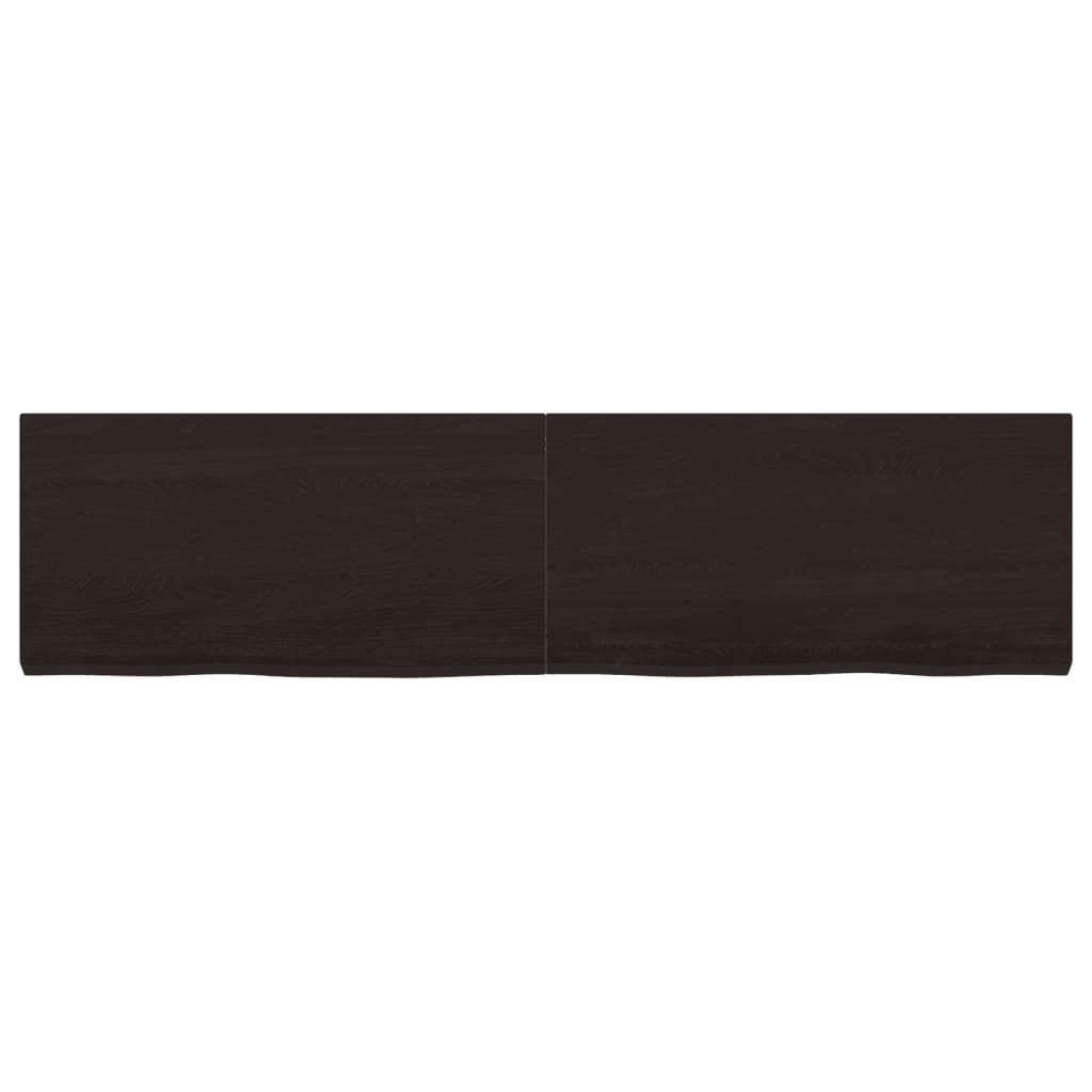 Piano Bagno Marrone Scuro 120x30x(2-4)cm Legno Trattato