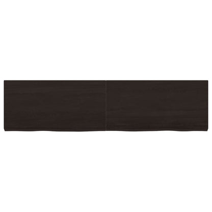 Piano Bagno Marrone Scuro 120x30x(2-4)cm Legno Trattato