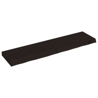 Piano Bagno Marrone Scuro 120x30x(2-6)cm Legno Trattato