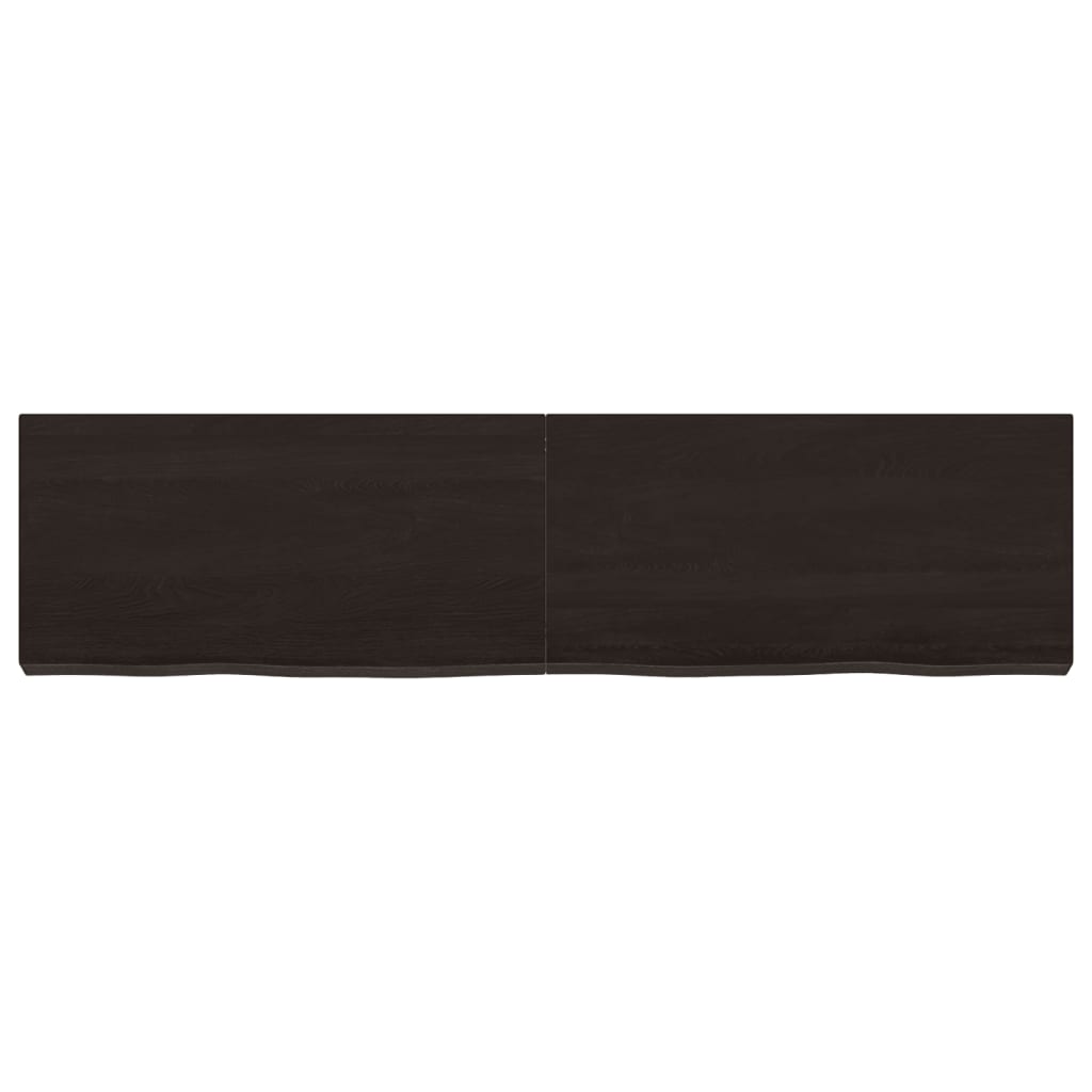Piano Bagno Marrone Scuro 120x30x(2-6)cm Legno Trattato