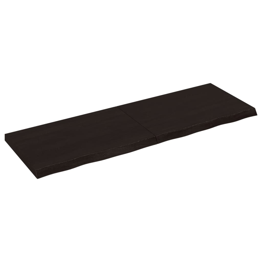 Piano Bagno Marrone Scuro 120x40x(2-4)cm Legno Trattato