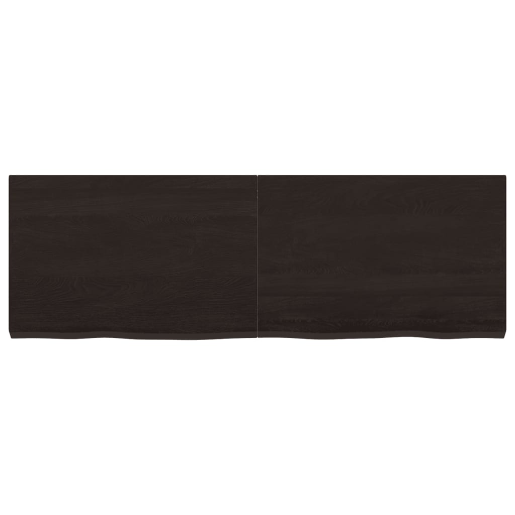 Piano Bagno Marrone Scuro 120x40x(2-4)cm Legno Trattato