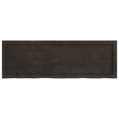 Piano Bagno Marrone Scuro 120x40x(2-4)cm Legno Trattato