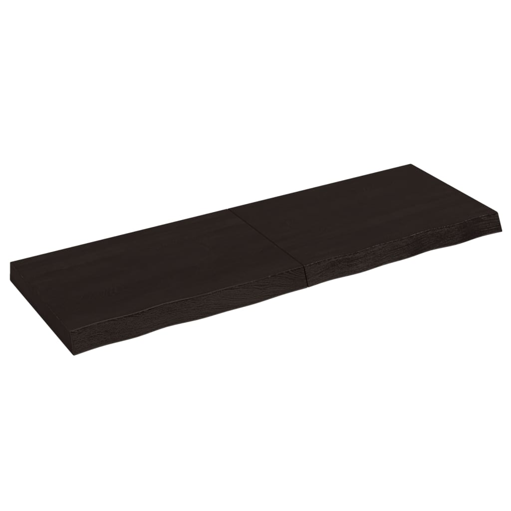 Piano Bagno Marrone Scuro 120x40x(2-6)cm Legno Trattato