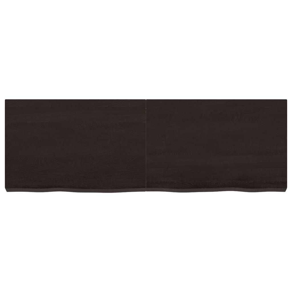 Piano Bagno Marrone Scuro 120x40x(2-6)cm Legno Trattato