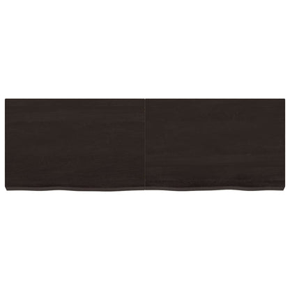 Piano Bagno Marrone Scuro 120x40x(2-6)cm Legno Trattato