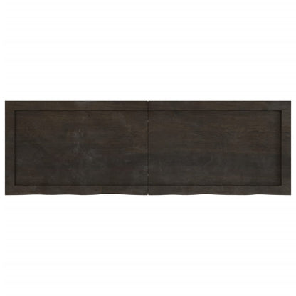 Piano Bagno Marrone Scuro 120x40x(2-6)cm Legno Trattato