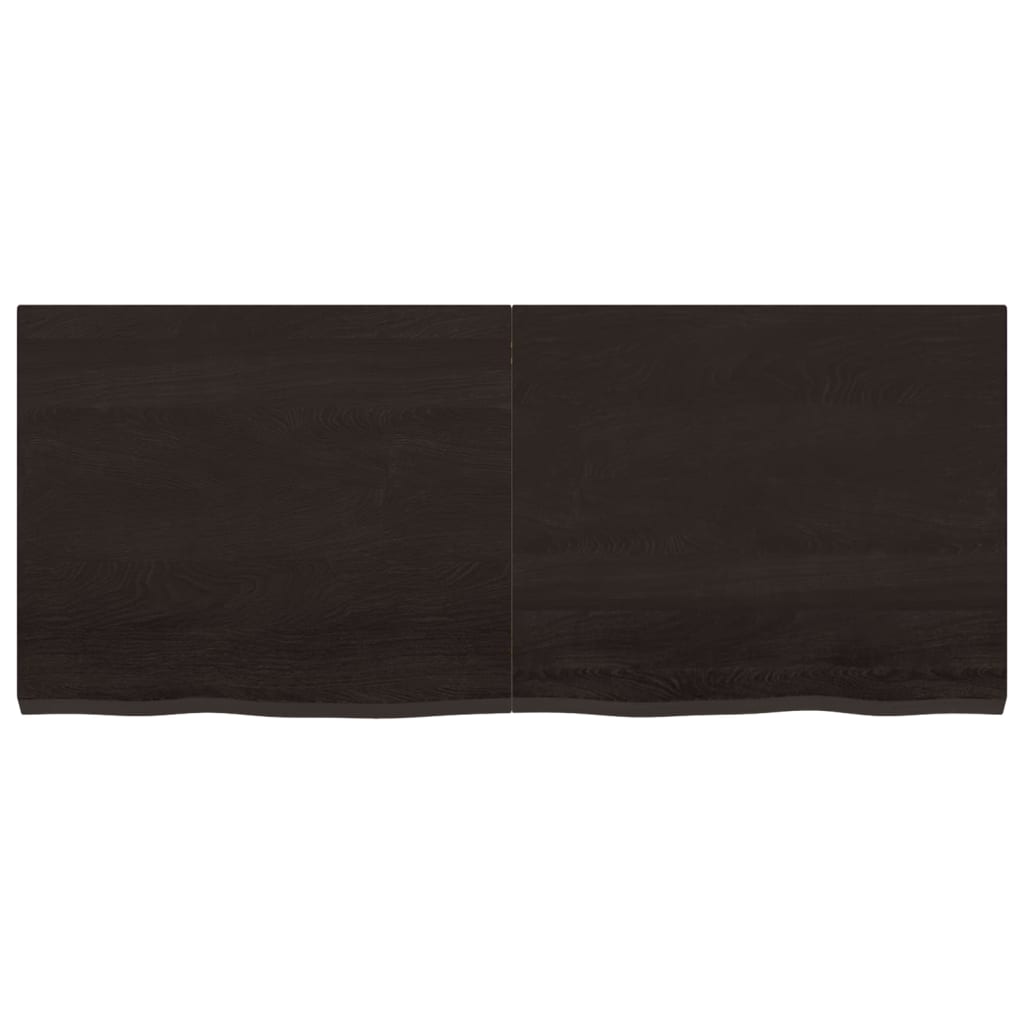 Piano Bagno Marrone Scuro 120x50x(2-4)cm Legno Trattato