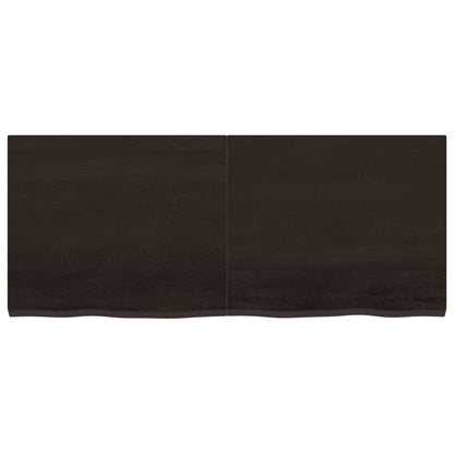 Piano Bagno Marrone Scuro 120x50x(2-4)cm Legno Trattato