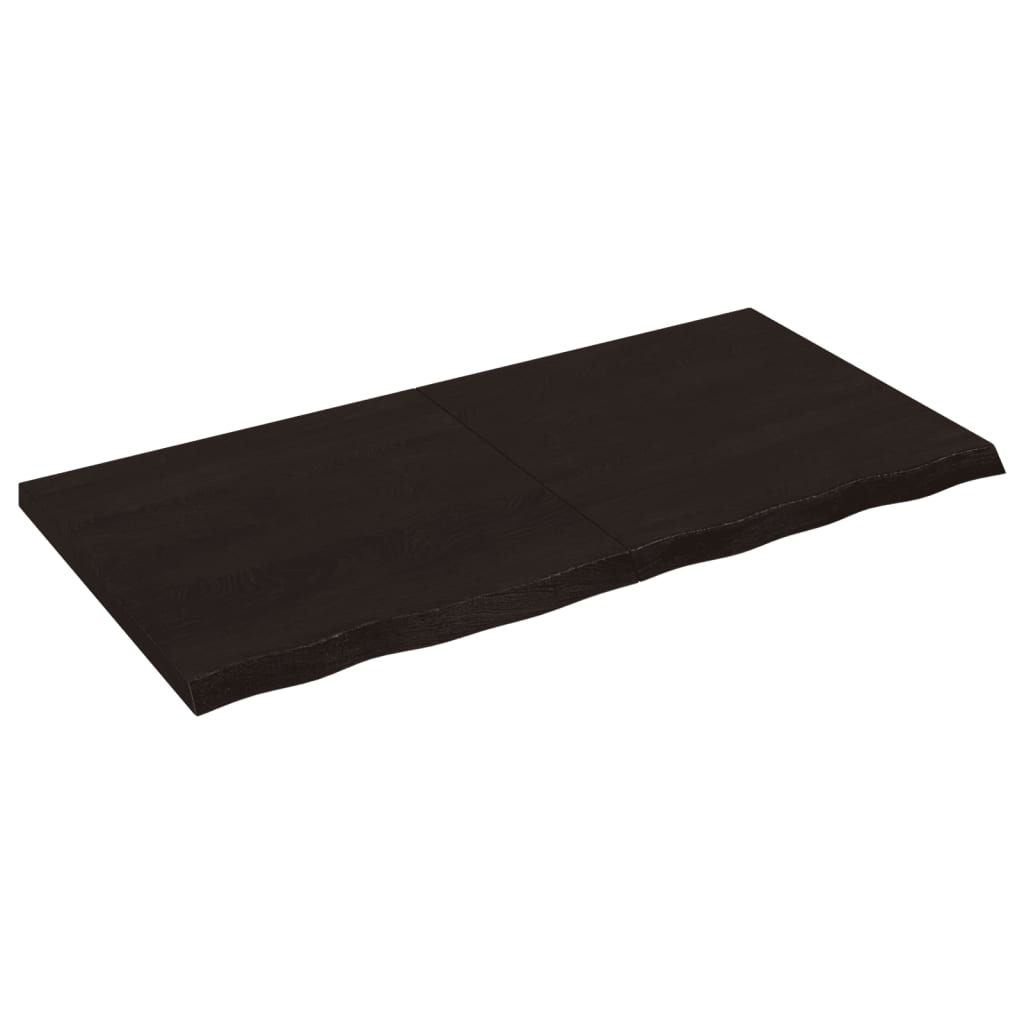 Piano Bagno Marrone Scuro 120x60x(2-4)cm Legno Trattato