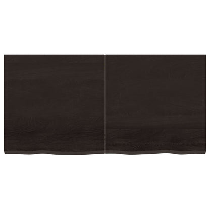 Piano Bagno Marrone Scuro 120x60x(2-4)cm Legno Trattato