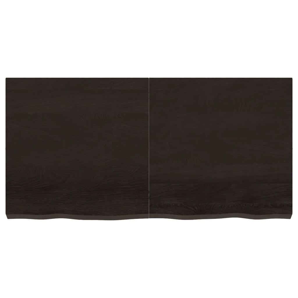 Piano Bagno Marrone Scuro 120x60x(2-6)cm Legno Trattato