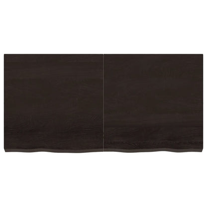 Piano Bagno Marrone Scuro 120x60x(2-6)cm Legno Trattato