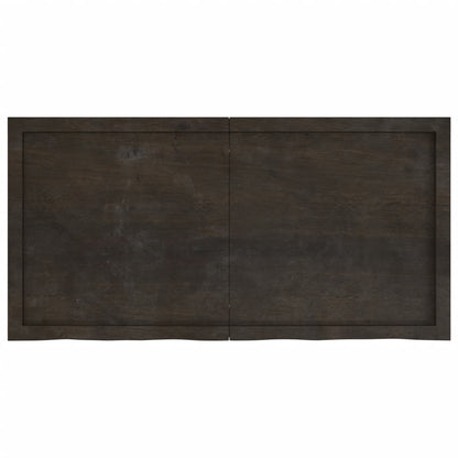 Piano Bagno Marrone Scuro 120x60x(2-6)cm Legno Trattato