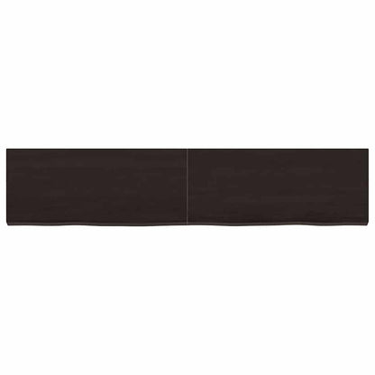 Piano Bagno Marrone Scuro 140x30x(2-4)cm Legno Trattato