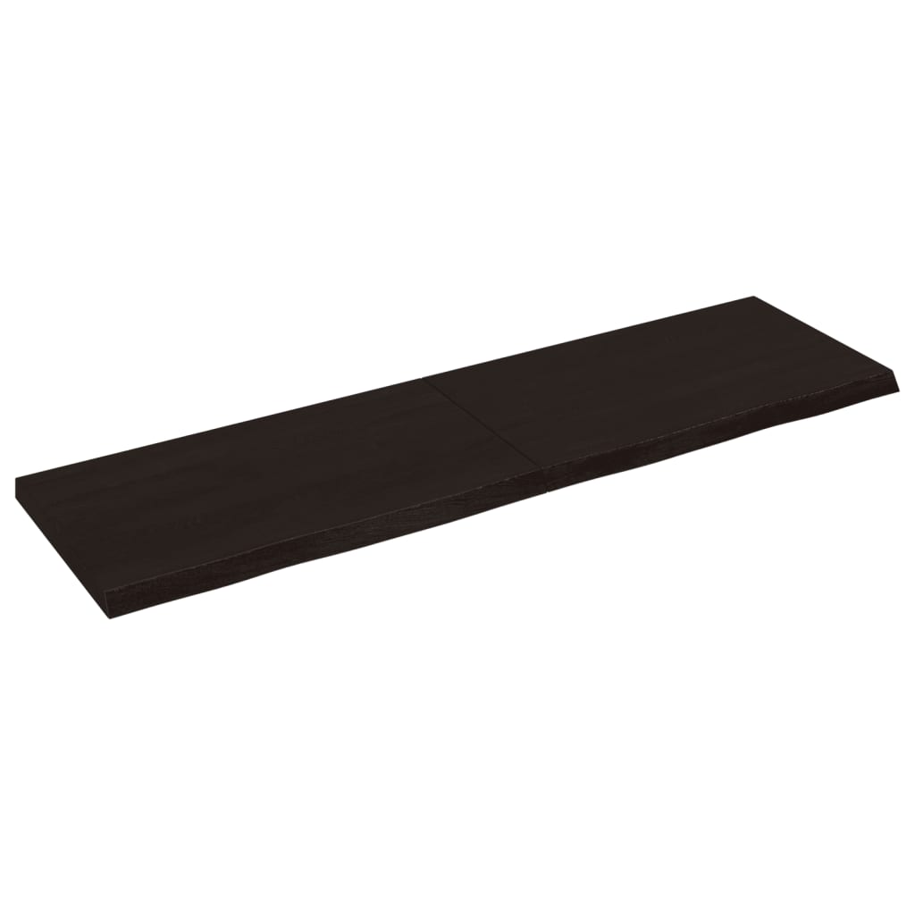 Piano Bagno Marrone Scuro 140x40x(2-4)cm Legno Trattato
