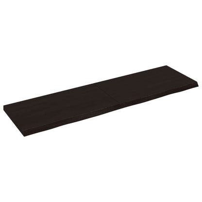 Piano Bagno Marrone Scuro 140x40x(2-4)cm Legno Trattato