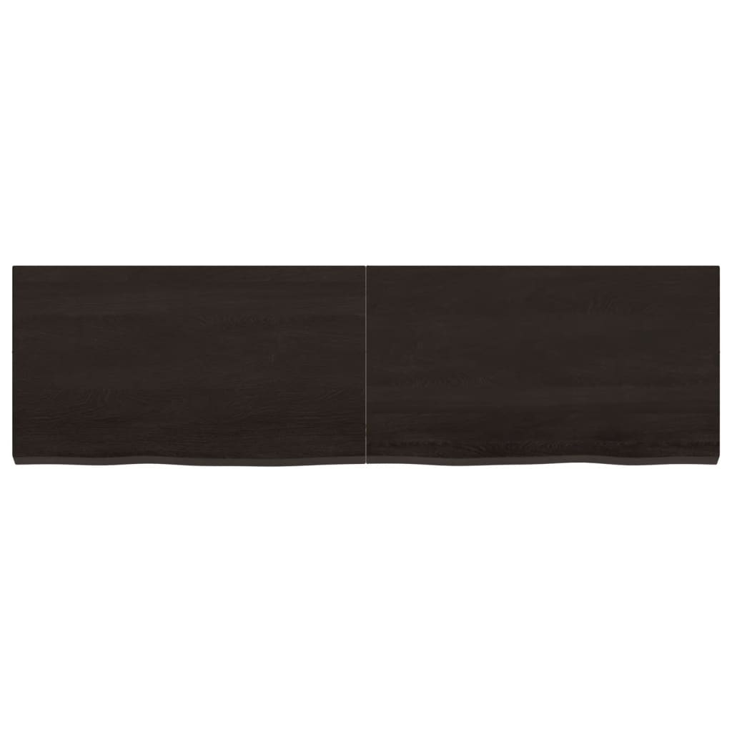 Piano Bagno Marrone Scuro 140x40x(2-4)cm Legno Trattato