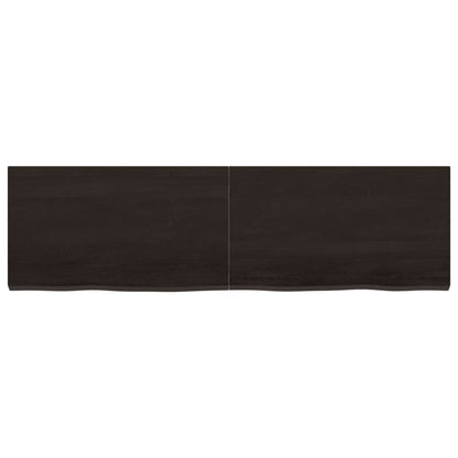 Piano Bagno Marrone Scuro 140x40x(2-4)cm Legno Trattato