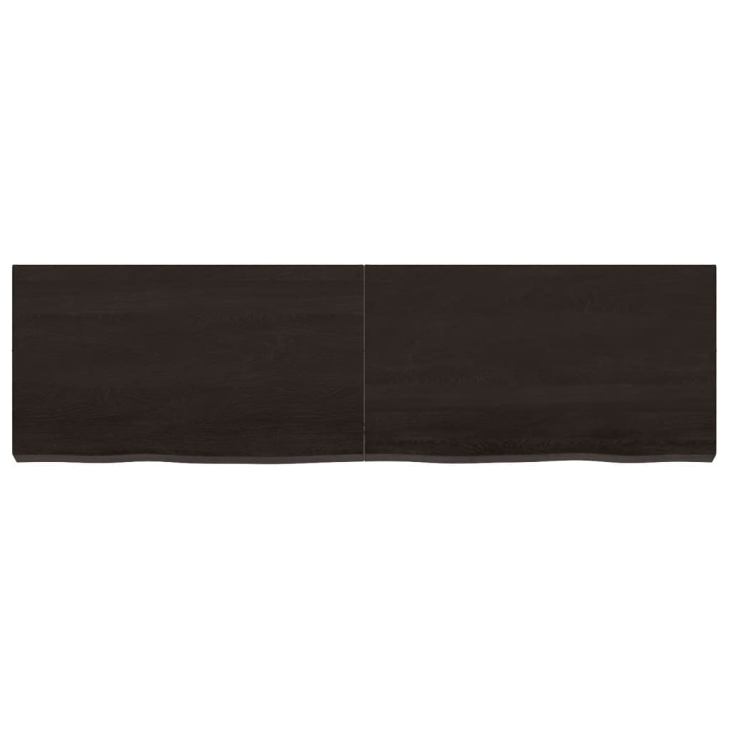Piano Bagno Marrone Scuro 140x40x(2-6)cm Legno Trattato