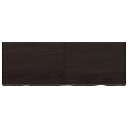 Piano Bagno Marrone Scuro 140x50x(2-4)cm Legno Trattato