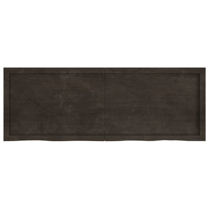 Piano Bagno Marrone Scuro 140x50x(2-4)cm Legno Trattato