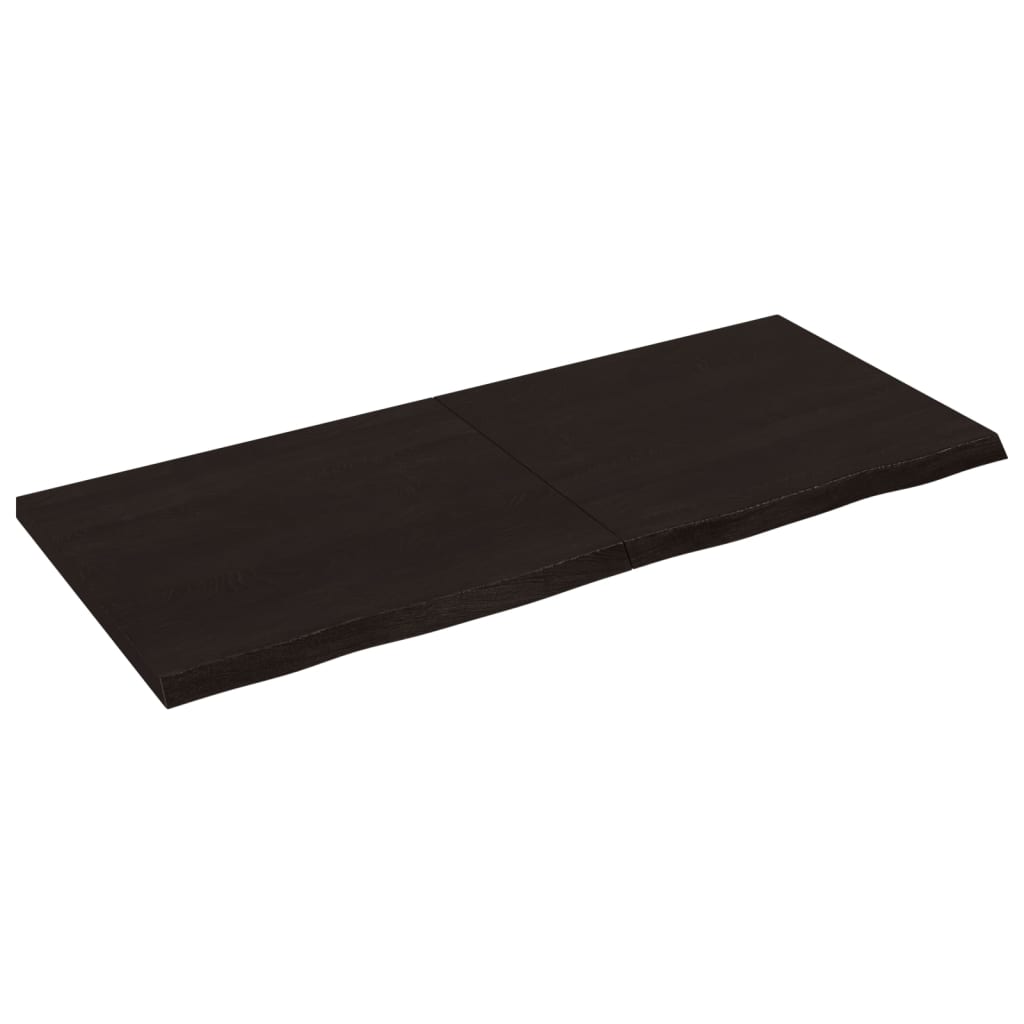 Piano Bagno Marrone Scuro 140x60x(2-4)cm Legno Trattato