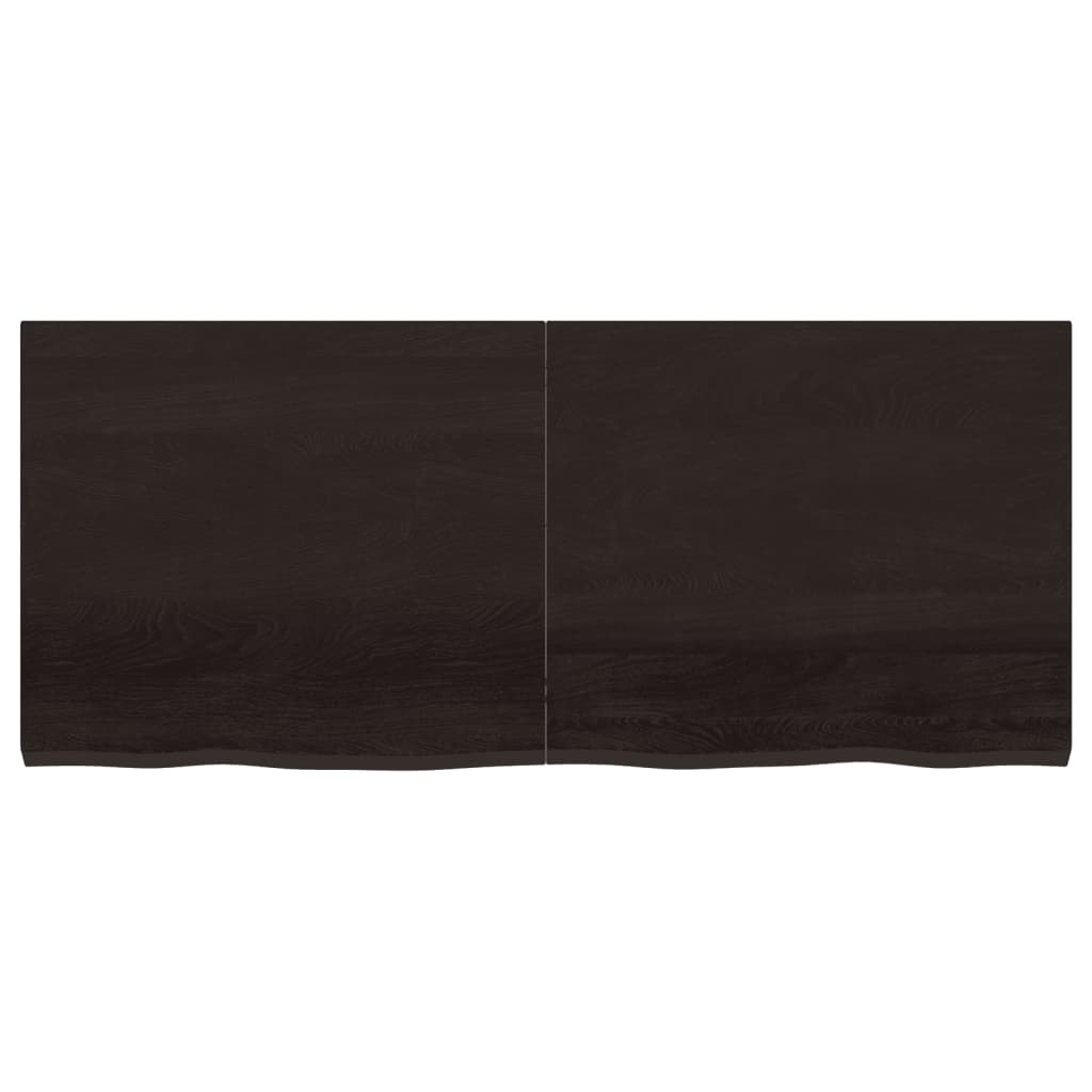 Piano Bagno Marrone Scuro 140x60x(2-4)cm Legno Trattato