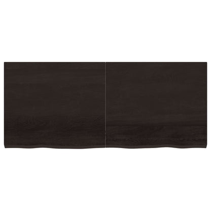 Piano Bagno Marrone Scuro 140x60x(2-4)cm Legno Trattato