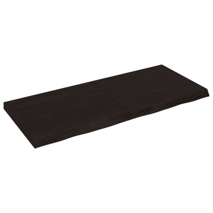 Piano Bagno Marrone Scuro 140x60x(2-6)cm Legno Trattato