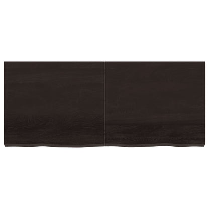 Piano Bagno Marrone Scuro 140x60x(2-6)cm Legno Trattato