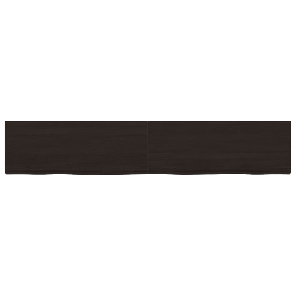 Piano Bagno Marrone Scuro 160x30x(2-4)cm Legno Trattato