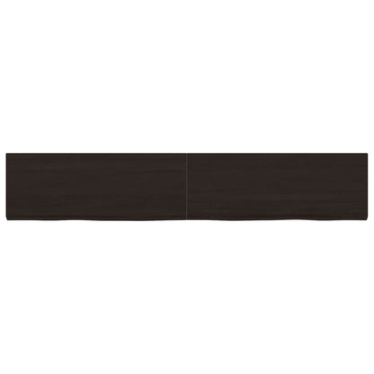 Piano Bagno Marrone Scuro 160x30x(2-4)cm Legno Trattato
