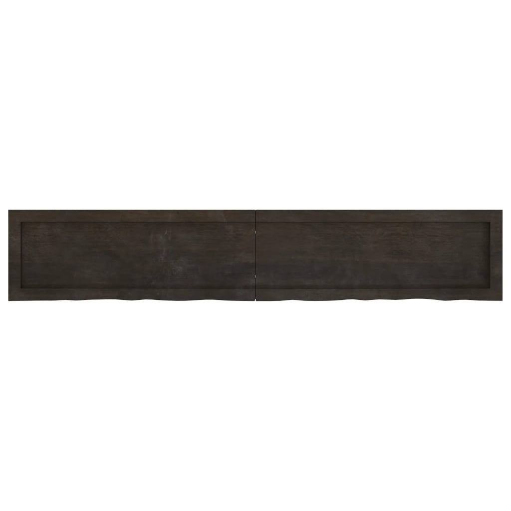 Piano Bagno Marrone Scuro 160x30x(2-4)cm Legno Trattato