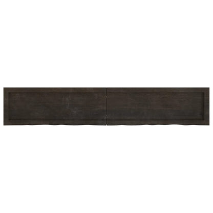 Piano Bagno Marrone Scuro 160x30x(2-4)cm Legno Trattato