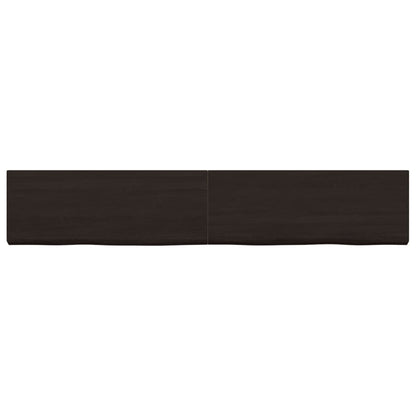 Piano Bagno Marrone Scuro 160x30x(2-6)cm Legno Trattato