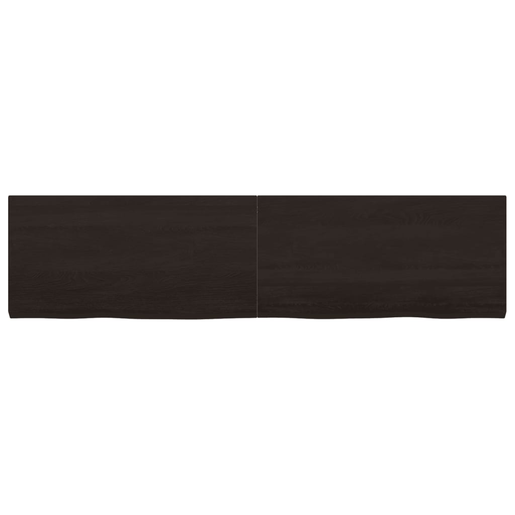 Piano Bagno Marrone Scuro 160x40x(2-4)cm Legno Trattato