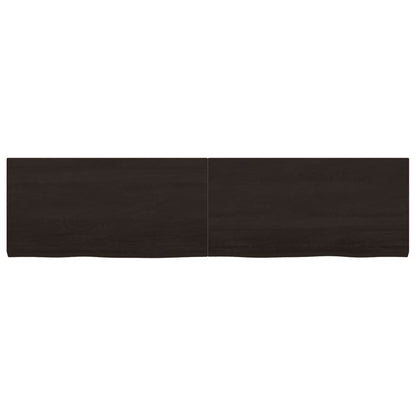 Piano Bagno Marrone Scuro 160x40x(2-4)cm Legno Trattato